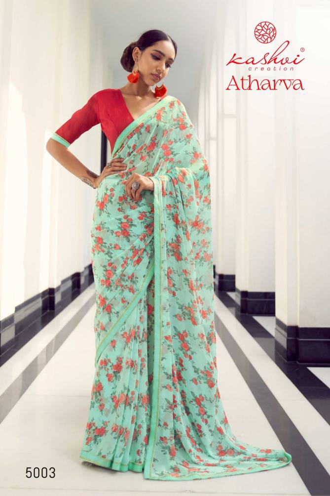 Atharva By Kashvi Weightless Printed Sarees Wholesale Shop In Surat